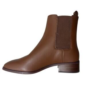 J.Crew Chelsea Boots BT277 Size 8.5 Brown Women’s Vegan Pull On Almond Toe